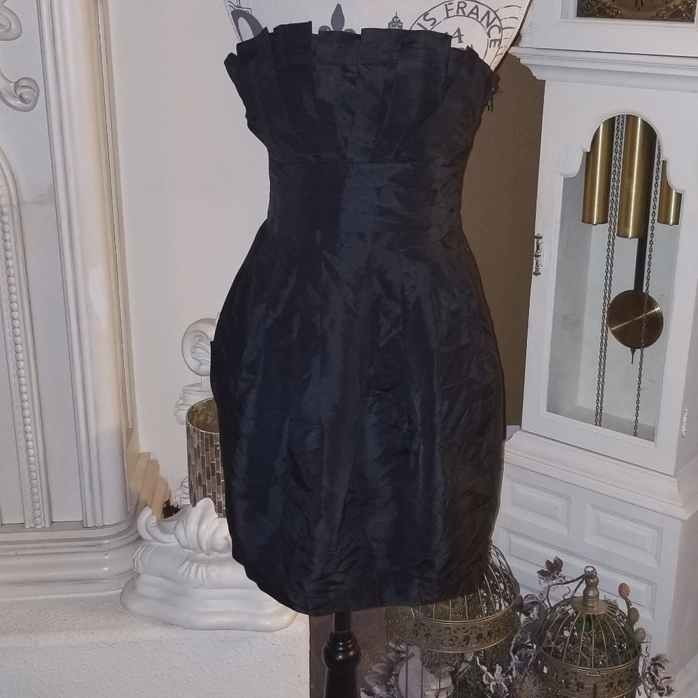 Strapless black dress